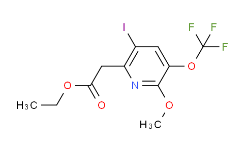Ethyl 5-iodo-2-methoxy-3-(trifluoromethoxy)pyridine-6-acetate
