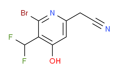 2-Bromo-3-(difluoromethyl)-4-hydroxypyridine-6-acetonitrile