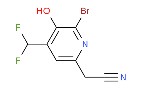 2-Bromo-4-(difluoromethyl)-3-hydroxypyridine-6-acetonitrile