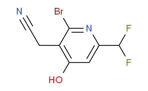 2-Bromo-6-(difluoromethyl)-4-hydroxypyridine-3-acetonitrile