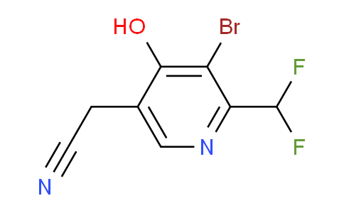 3-Bromo-2-(difluoromethyl)-4-hydroxypyridine-5-acetonitrile