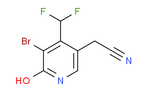 3-Bromo-4-(difluoromethyl)-2-hydroxypyridine-5-acetonitrile