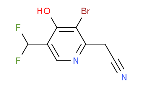 3-Bromo-5-(difluoromethyl)-4-hydroxypyridine-2-acetonitrile