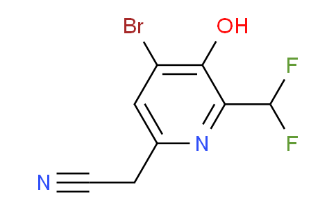 4-Bromo-2-(difluoromethyl)-3-hydroxypyridine-6-acetonitrile