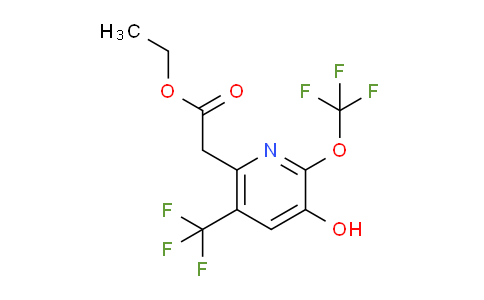 Ethyl 3-hydroxy-2-(trifluoromethoxy)-5-(trifluoromethyl)pyridine-6-acetate