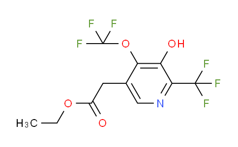 Ethyl 3-hydroxy-4-(trifluoromethoxy)-2-(trifluoromethyl)pyridine-5-acetate