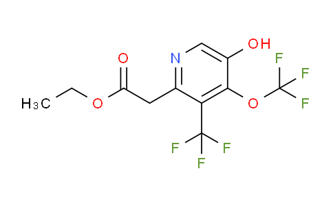 Ethyl 5-hydroxy-4-(trifluoromethoxy)-3-(trifluoromethyl)pyridine-2-acetate