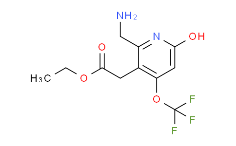 Ethyl 2-(aminomethyl)-6-hydroxy-4-(trifluoromethoxy)pyridine-3-acetate