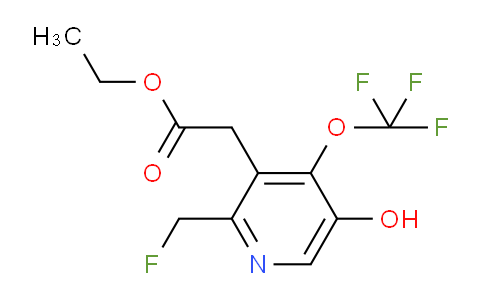 Ethyl 2-(fluoromethyl)-5-hydroxy-4-(trifluoromethoxy)pyridine-3-acetate