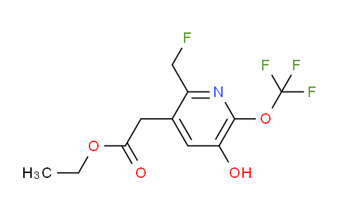 Ethyl 2-(fluoromethyl)-5-hydroxy-6-(trifluoromethoxy)pyridine-3-acetate