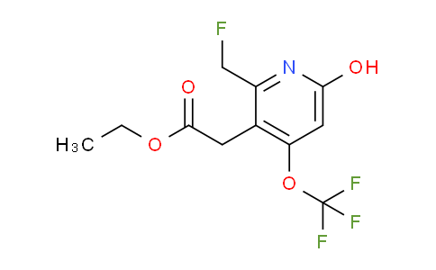 Ethyl 2-(fluoromethyl)-6-hydroxy-4-(trifluoromethoxy)pyridine-3-acetate