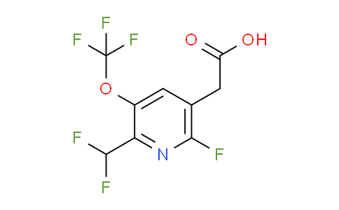 2-(Difluoromethyl)-6-fluoro-3-(trifluoromethoxy)pyridine-5-acetic acid