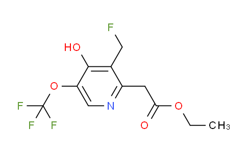 Ethyl 3-(fluoromethyl)-4-hydroxy-5-(trifluoromethoxy)pyridine-2-acetate