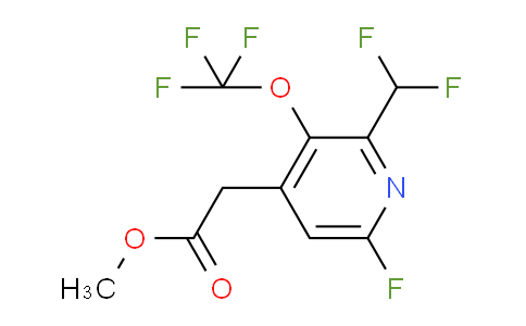 Methyl 2-(difluoromethyl)-6-fluoro-3-(trifluoromethoxy)pyridine-4-acetate