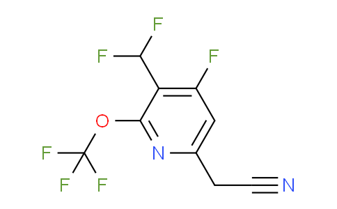 3-(Difluoromethyl)-4-fluoro-2-(trifluoromethoxy)pyridine-6-acetonitrile