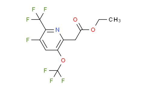 Ethyl 3-fluoro-5-(trifluoromethoxy)-2-(trifluoromethyl)pyridine-6-acetate