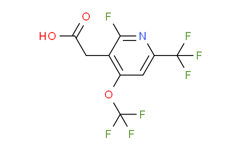 2-Fluoro-4-(trifluoromethoxy)-6-(trifluoromethyl)pyridine-3-acetic acid