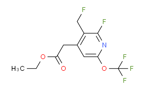 Ethyl 2-fluoro-3-(fluoromethyl)-6-(trifluoromethoxy)pyridine-4-acetate