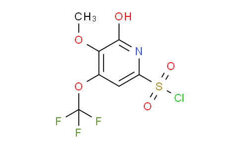 2-Hydroxy-3-methoxy-4-(trifluoromethoxy)pyridine-6-sulfonyl chloride
