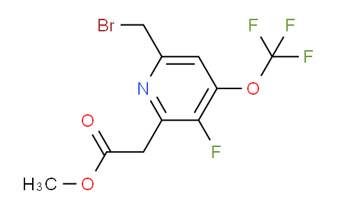 Methyl 6-(bromomethyl)-3-fluoro-4-(trifluoromethoxy)pyridine-2-acetate