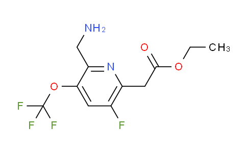Ethyl 2-(aminomethyl)-5-fluoro-3-(trifluoromethoxy)pyridine-6-acetate
