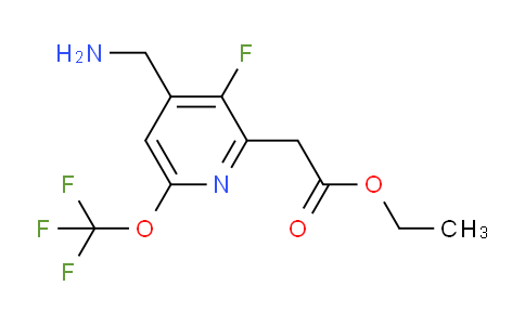 Ethyl 4-(aminomethyl)-3-fluoro-6-(trifluoromethoxy)pyridine-2-acetate