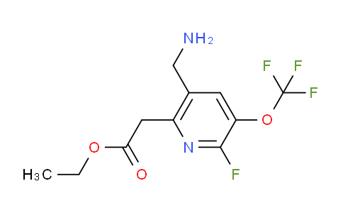 Ethyl 5-(aminomethyl)-2-fluoro-3-(trifluoromethoxy)pyridine-6-acetate