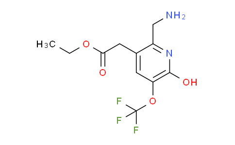 Ethyl 2-(aminomethyl)-6-hydroxy-5-(trifluoromethoxy)pyridine-3-acetate