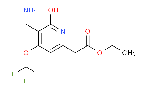 Ethyl 3-(aminomethyl)-2-hydroxy-4-(trifluoromethoxy)pyridine-6-acetate