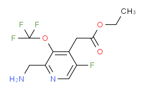 Ethyl 2-(aminomethyl)-5-fluoro-3-(trifluoromethoxy)pyridine-4-acetate