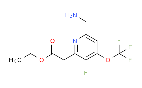 Ethyl 6-(aminomethyl)-3-fluoro-4-(trifluoromethoxy)pyridine-2-acetate