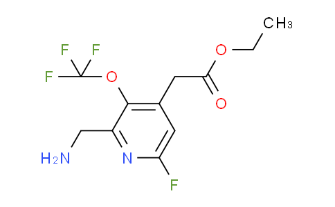 Ethyl 2-(aminomethyl)-6-fluoro-3-(trifluoromethoxy)pyridine-4-acetate