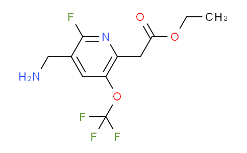 Ethyl 3-(aminomethyl)-2-fluoro-5-(trifluoromethoxy)pyridine-6-acetate