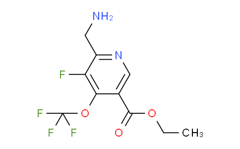 Ethyl 2-(aminomethyl)-3-fluoro-4-(trifluoromethoxy)pyridine-5-carboxylate