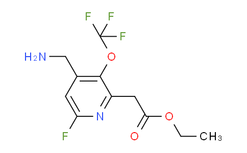 Ethyl 4-(aminomethyl)-6-fluoro-3-(trifluoromethoxy)pyridine-2-acetate