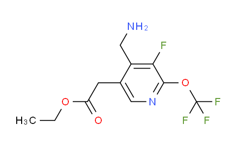 Ethyl 4-(aminomethyl)-3-fluoro-2-(trifluoromethoxy)pyridine-5-acetate