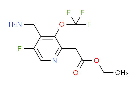 Ethyl 4-(aminomethyl)-5-fluoro-3-(trifluoromethoxy)pyridine-2-acetate