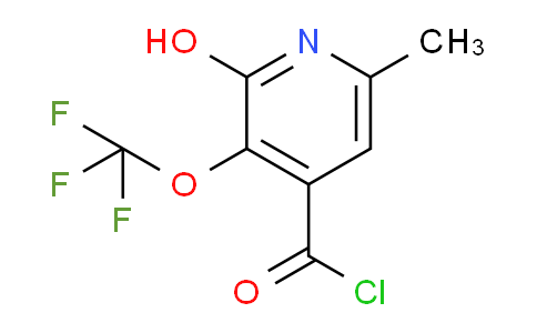 2-Hydroxy-6-methyl-3-(trifluoromethoxy)pyridine-4-carbonyl chloride