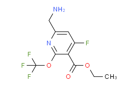 Ethyl 6-(aminomethyl)-4-fluoro-2-(trifluoromethoxy)pyridine-3-carboxylate