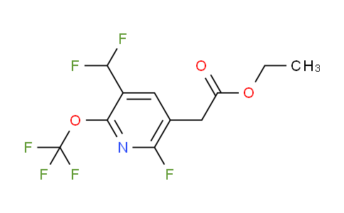 Ethyl 3-(difluoromethyl)-6-fluoro-2-(trifluoromethoxy)pyridine-5-acetate