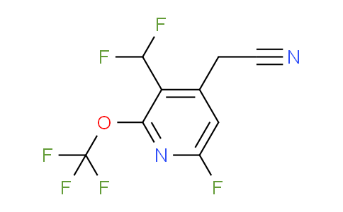3-(Difluoromethyl)-6-fluoro-2-(trifluoromethoxy)pyridine-4-acetonitrile