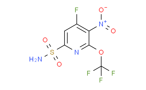 4-Fluoro-3-nitro-2-(trifluoromethoxy)pyridine-6-sulfonamide