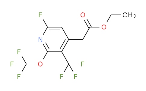 Ethyl 6-fluoro-2-(trifluoromethoxy)-3-(trifluoromethyl)pyridine-4-acetate