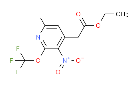 Ethyl 6-fluoro-3-nitro-2-(trifluoromethoxy)pyridine-4-acetate