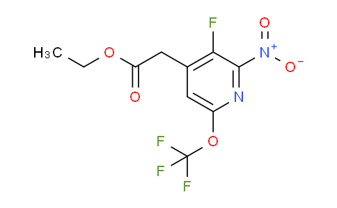 Ethyl 3-fluoro-2-nitro-6-(trifluoromethoxy)pyridine-4-acetate