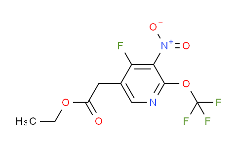 Ethyl 4-fluoro-3-nitro-2-(trifluoromethoxy)pyridine-5-acetate