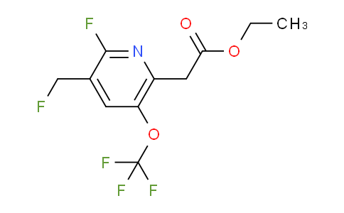 Ethyl 2-fluoro-3-(fluoromethyl)-5-(trifluoromethoxy)pyridine-6-acetate