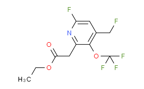 Ethyl 6-fluoro-4-(fluoromethyl)-3-(trifluoromethoxy)pyridine-2-acetate