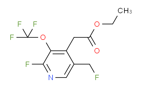 Ethyl 2-fluoro-5-(fluoromethyl)-3-(trifluoromethoxy)pyridine-4-acetate
