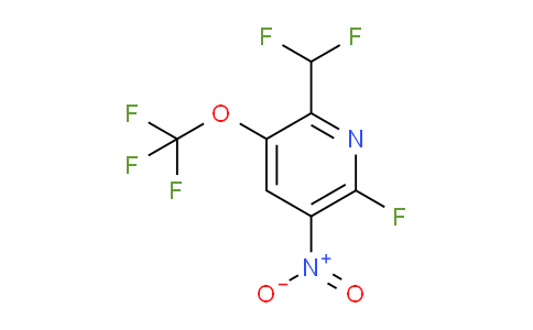 2-(Difluoromethyl)-6-fluoro-5-nitro-3-(trifluoromethoxy)pyridine